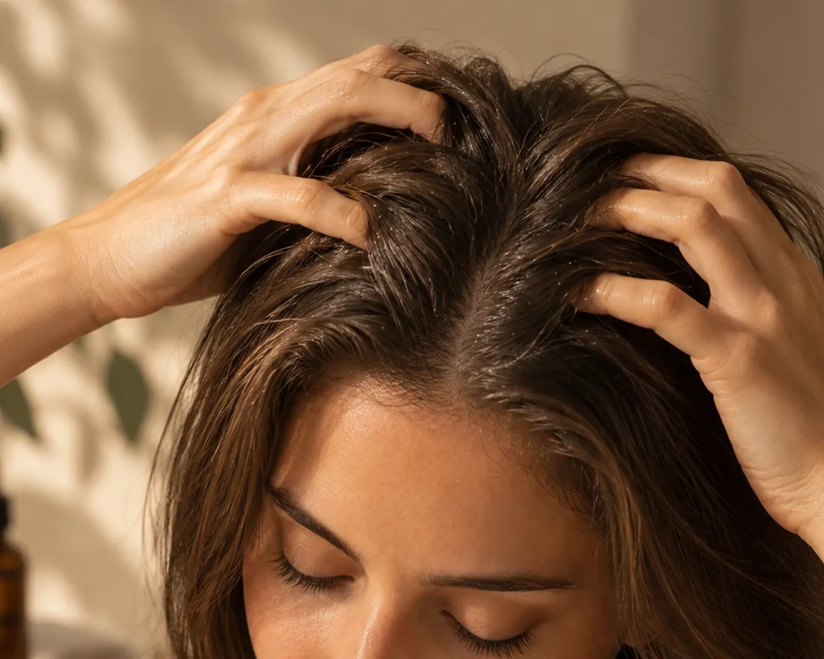 Masarea serului Folixir în scalp
